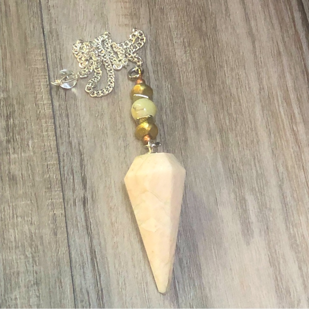 Pink & Yellow Opal Pendulum
